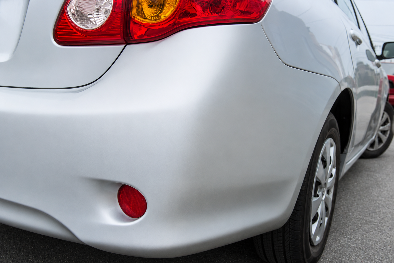 Vehicle before dent repair
